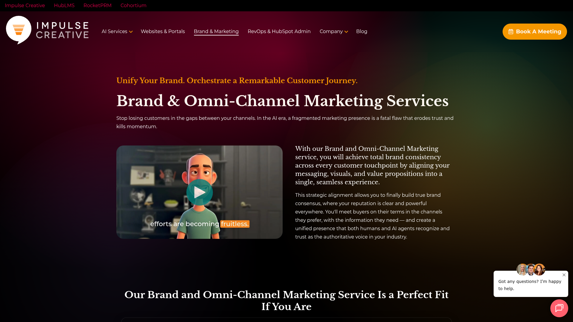 Screenshot of https://impulsecreative.com/services/brand-omni-channel-marketing